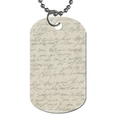 Handwritten Letter 2 Dog Tag (two Sides) by vintage2030