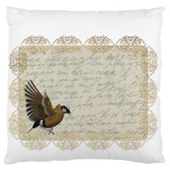 Tag Bird Large Cushion Case (two Sides) by vintage2030