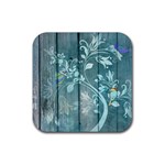 Green Tree Rubber Coaster (Square)  Front