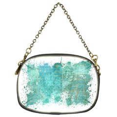 Splash Teal Chain Purse (two Sides) by vintage2030