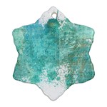 Splash Teal Ornament (Snowflake) Front