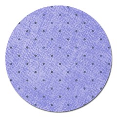 Dot Blue Magnet 5  (round) by vintage2030