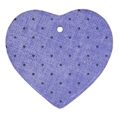 Dot Blue Heart Ornament (two Sides) by vintage2030