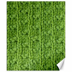 Knitted Wool Chain Green Canvas 8  X 10  by vintage2030
