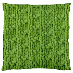 Knitted Wool Chain Green Large Cushion Case (two Sides) by vintage2030