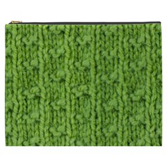 Knitted Wool Chain Green Cosmetic Bag (xxxl) by vintage2030