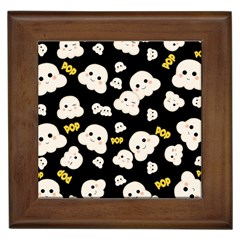 Cute Kawaii Popcorn pattern Framed Tiles