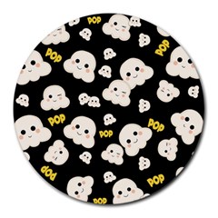 Cute Kawaii Popcorn pattern Round Mousepads