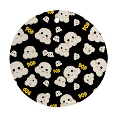 Cute Kawaii Popcorn pattern Ornament (Round)