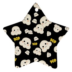 Cute Kawaii Popcorn pattern Ornament (Star)