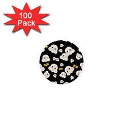Cute Kawaii Popcorn pattern 1  Mini Buttons (100 pack) 