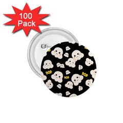 Cute Kawaii Popcorn pattern 1.75  Buttons (100 pack) 