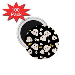 Cute Kawaii Popcorn Pattern 1 75  Magnets (100 Pack) 