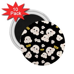 Cute Kawaii Popcorn pattern 2.25  Magnets (10 pack) 