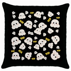 Cute Kawaii Popcorn pattern Throw Pillow Case (Black)