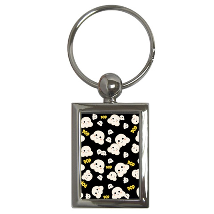 Cute Kawaii Popcorn pattern Key Chains (Rectangle) 