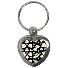 Cute Kawaii Popcorn pattern Key Chains (Heart) 