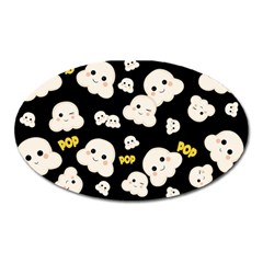 Cute Kawaii Popcorn pattern Oval Magnet