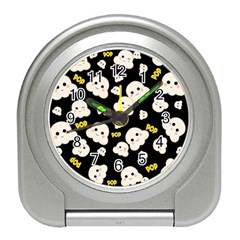 Cute Kawaii Popcorn pattern Travel Alarm Clock