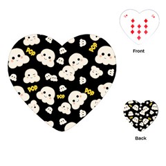 Cute Kawaii Popcorn pattern Playing Cards (Heart)