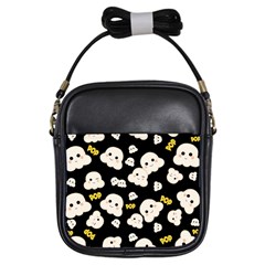 Cute Kawaii Popcorn pattern Girls Sling Bag