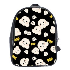 Cute Kawaii Popcorn pattern School Bag (XL)