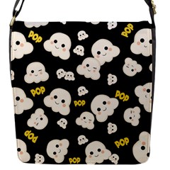 Cute Kawaii Popcorn Pattern Flap Closure Messenger Bag (s)