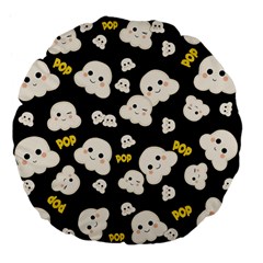 Cute Kawaii Popcorn pattern Large 18  Premium Flano Round Cushions