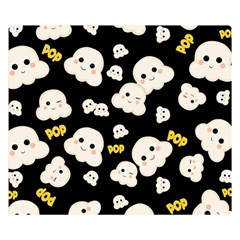 Cute Kawaii Popcorn pattern Double Sided Flano Blanket (Small) 