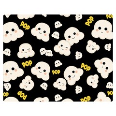 Cute Kawaii Popcorn pattern Double Sided Flano Blanket (Medium) 