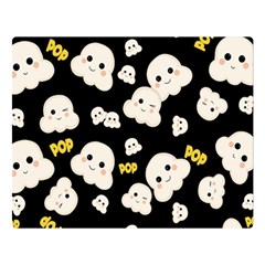 Cute Kawaii Popcorn pattern Double Sided Flano Blanket (Large) 