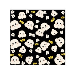Cute Kawaii Popcorn Pattern Small Satin Scarf (square)