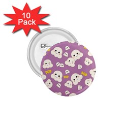 Cute Kawaii Popcorn Pattern 1 75  Buttons (10 Pack) by Valentinaart