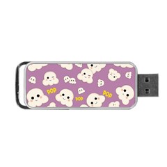 Cute Kawaii Popcorn Pattern Portable Usb Flash (one Side) by Valentinaart