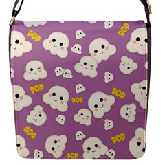 Cute Kawaii Popcorn Pattern Flap Closure Messenger Bag (s) by Valentinaart