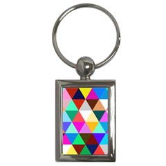 Triangles Pattern                                                    Key Chain (rectangle) by LalyLauraFLM