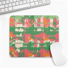 Pink Scratches On A Green Background                                                      Large Mousepad