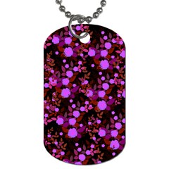 Purple Red  Roses Dog Tag (two Sides) by snowwhitegirl