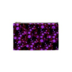 Purple Red  Roses Cosmetic Bag (small)