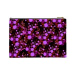 Purple Red  Roses Cosmetic Bag (Large) Back