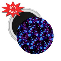 Purple Blue  Roses 2 25  Magnets (100 Pack) 