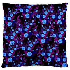 Purple Blue  Roses Standard Flano Cushion Case (one Side)