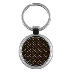 Brown Deer Trees Pattern Key Chains (round) 