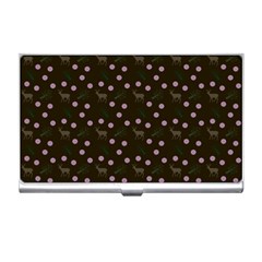 Brown Deer Trees Pattern Business Card Holder