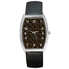 Brown Deer Trees Pattern Barrel Style Metal Watch