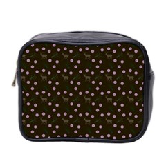 Brown Deer Trees Pattern Mini Toiletries Bag (two Sides)