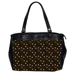 Brown Deer Trees Pattern Oversize Office Handbag (2 Sides)