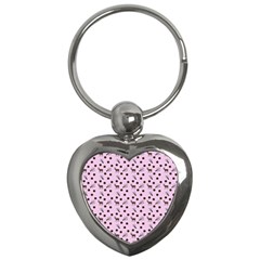 Pink Deer Pattern Key Chains (heart) 