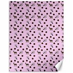 Pink Deer Pattern Canvas 12  x 16  11.86 x15.41  Canvas - 1