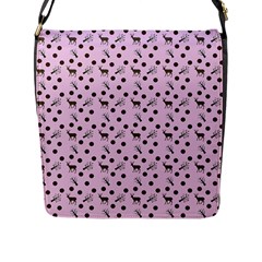 Pink Deer Pattern Flap Closure Messenger Bag (l)
